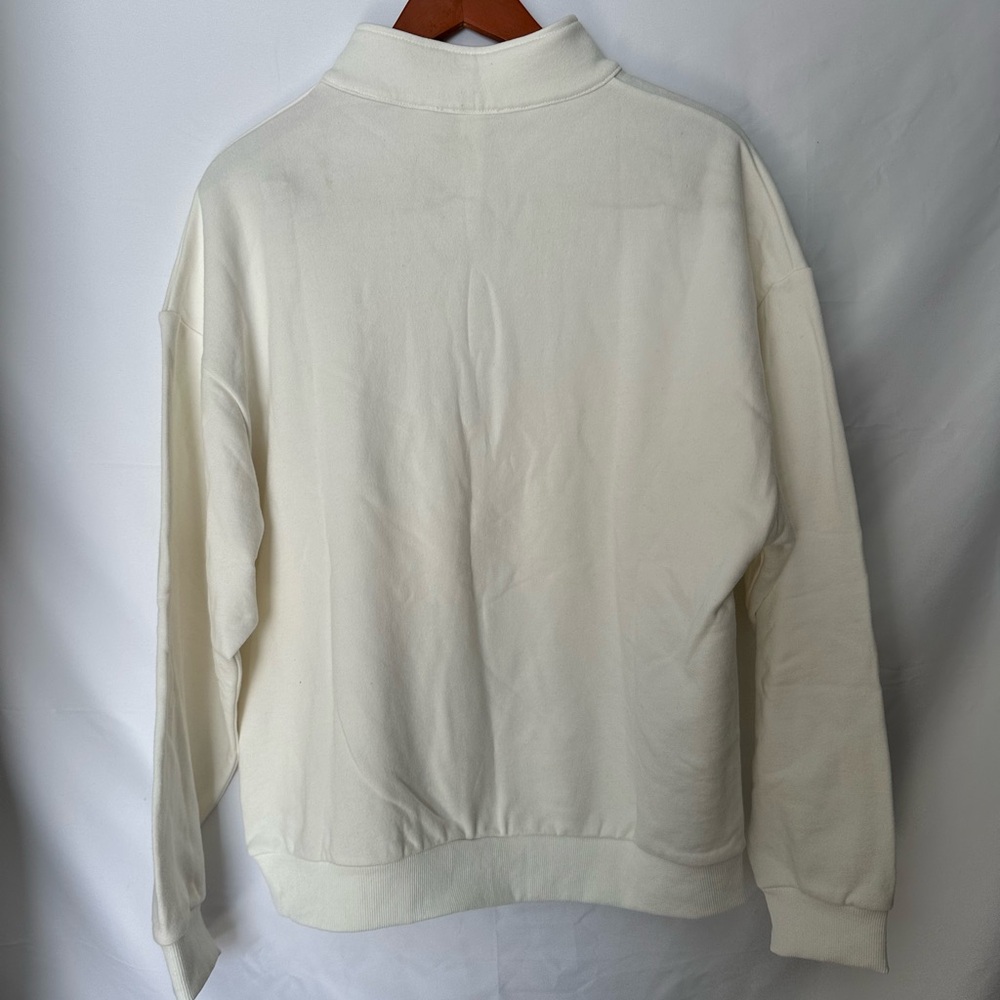 Alo Yoga Ivory Half Zip Pullover Sweatshirt NWT - Picture 4 of 7